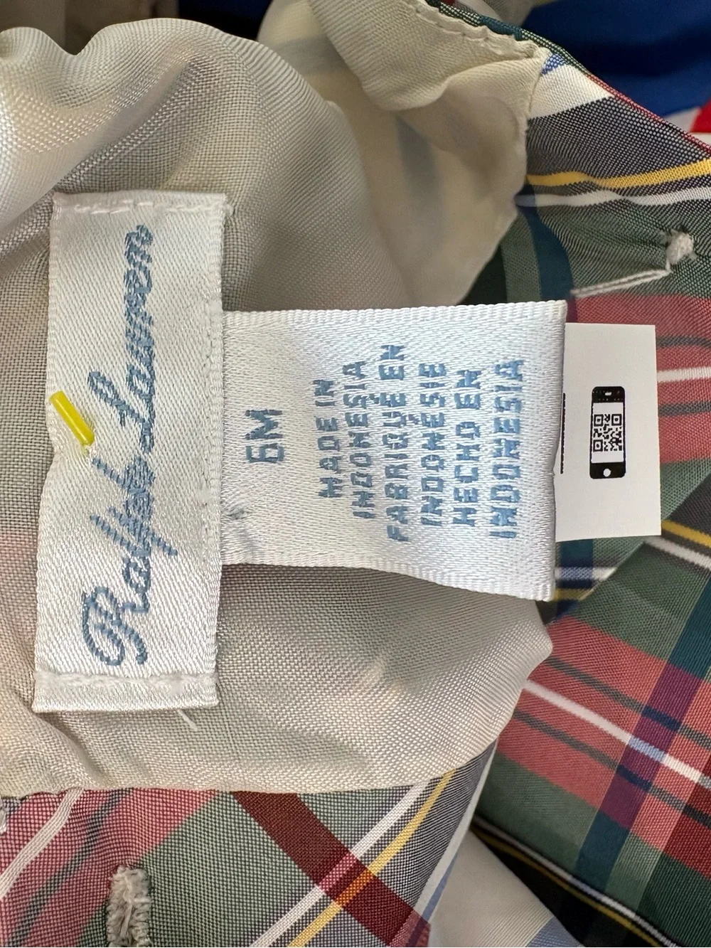 Polo Ralph Lauren Baby Girls Plaid Twill Dress & Bloomer Set Size 6 months
